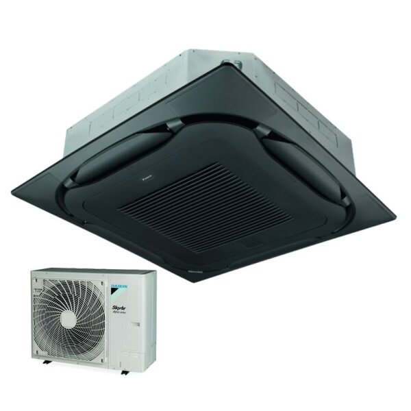 Daikin Set 4-Wege-Deckenkassette 9,5 kW - FCAHG100H-3 + Blende BYCQ140EB standard schwarz + RZAG100NV1