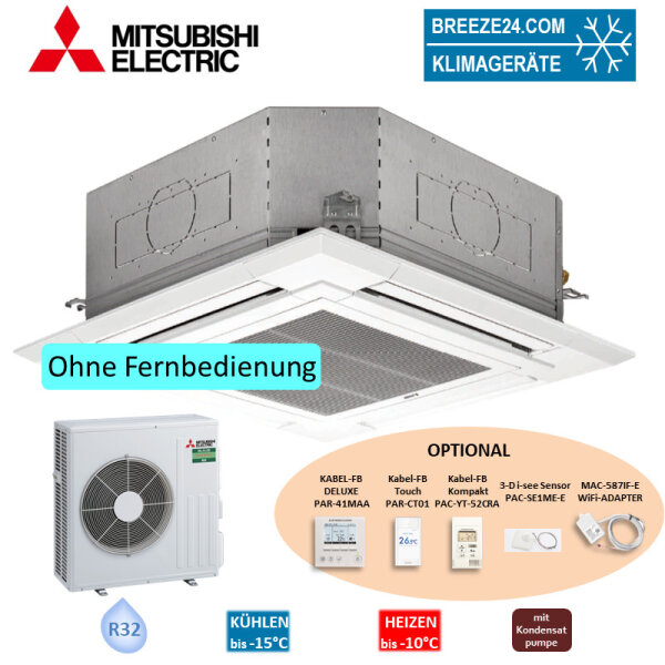 Mitsubishi Electric Set Deckenkassette 7,1 kW PLA-M71EA2 + Blende PLP-6EA + SUZ-M71VA R32 Klimaanlage