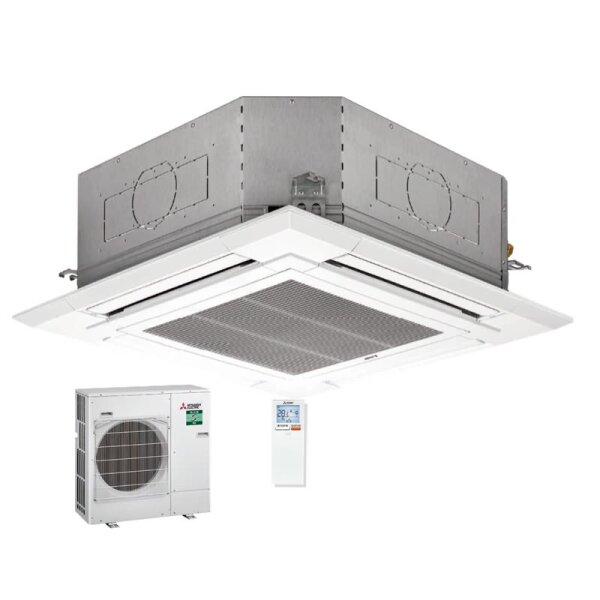 Mitsubishi Electric Set Deckenkassette 13,4 kW PLA-M140EA2 + Blende PLP-6EALM + PUZ-M140YKA R32 400V