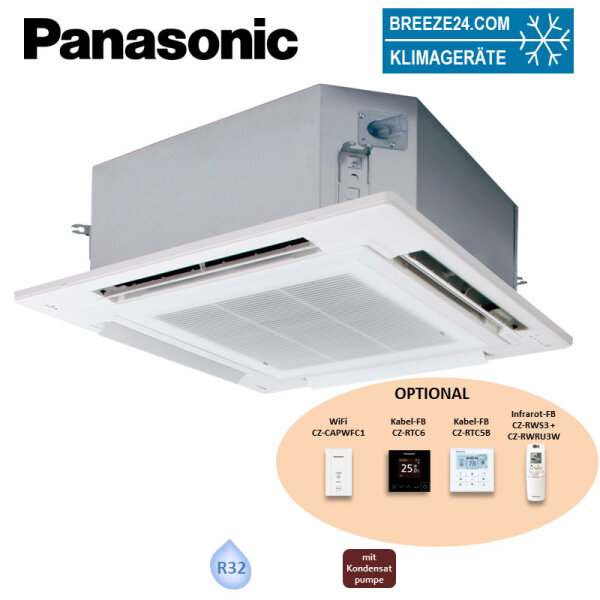 Panasonic PACi NX Elite S-3650PU3E 4-Wege Deckenkassette + Blende CZ-KPU3W R32