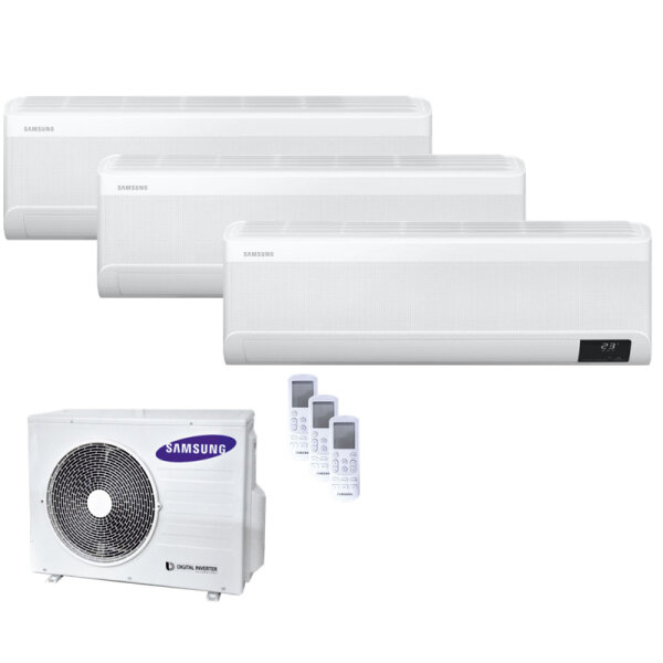 Samsung Set 3 Wandgeräte WindFree Exklusiv 2,0 kW - AR 07 TXEAAWKN + AJ 052 TXJ3KG R32 Klimaanlage