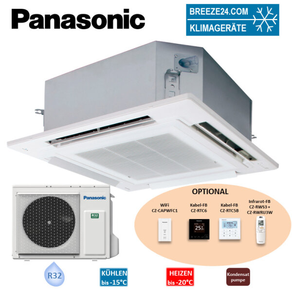 Panasonic Set S-3650PU3E + Blende CZ-KPU3W + U-36PZH3E5 PACi NX Elite Deckenkassette 3,6 kW R32