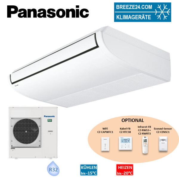 Panasonic Set Deckenunterbaugerät 9,5 kW S-1014PT3E + U-100PZH4E5 PACi NX Elite Raumgröße 100 m² R32