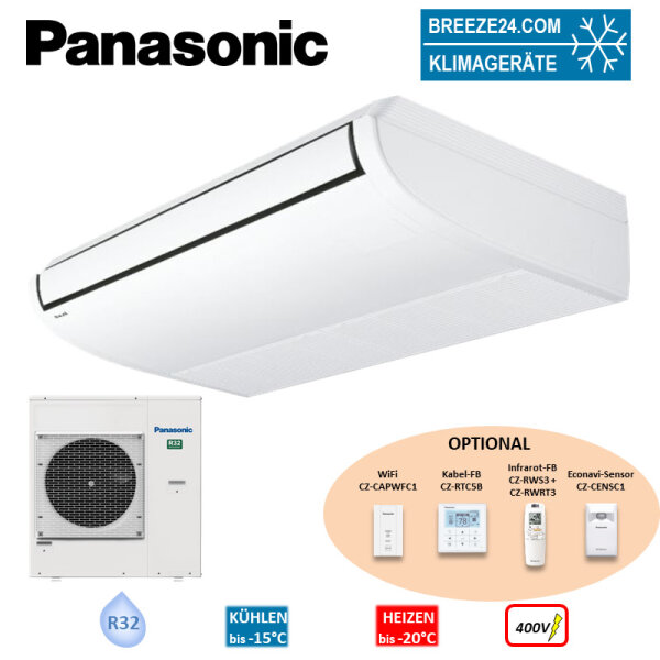 Panasonic Set Deckenunterbaugerät 12,1 kW S-1014PT3E + U-125PZH4E8 PACi NX Elite R32 400V