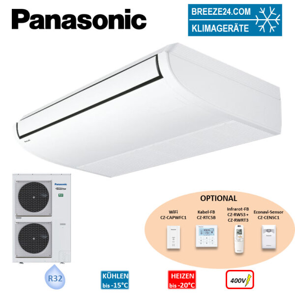 Panasonic Set Deckenunterbaugerät 13,4 kW S-1014PT3E + U-140PZH4E8 PACi NX Elite Größe 140 m² 400V