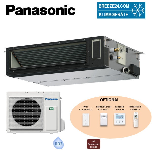 Panasonic Set Kanalgerät 3,6 kW S-3650PF3E + U-36PZH3E5 Elite | Raumgröße 35 - 40 m² | R32