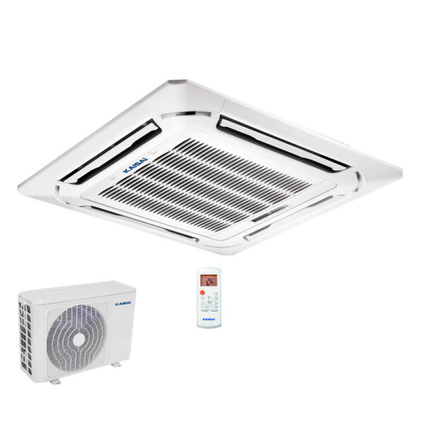 Kaisai Set KCA4U-18HRG32X + KOX330-18HFN32X 4-Wege-Deckenkassette Kompakt mit Blende 5,3kW R32