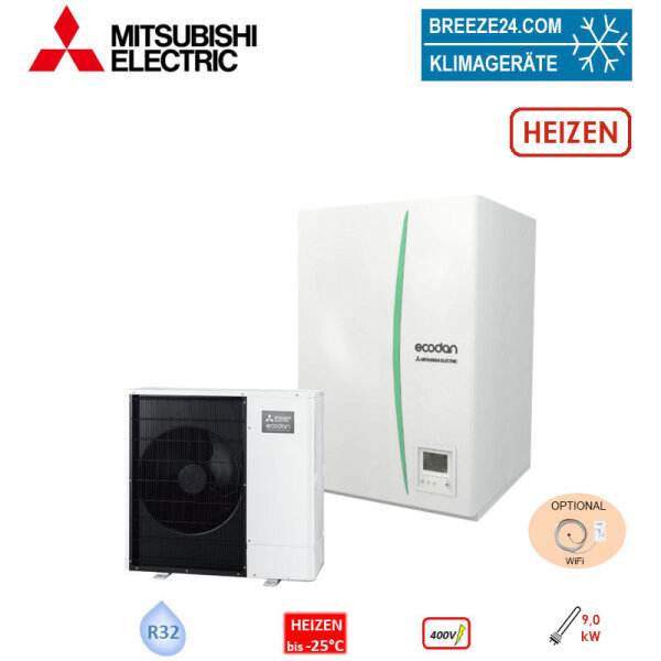 Mitsubishi Electric Set 1.11 PUD-SHWM60VAA + EHSD-YM9D Wärmepumpe + Hydromodul 6,0kW R32 400 Volt