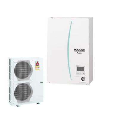 Mitsubishi Electric Set 7.25 PUZ-HWM140YHA + ERPX-YM9D Monoblock-Wärmepumpe + Hydromodul K/H 14,0kW