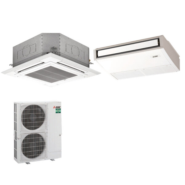 Mitsubishi Electric Set PLA-M100EA + Blende PLP-6EA + PCA-M100KA + PUZ-ZM200YKA R32 400V (Simultan)