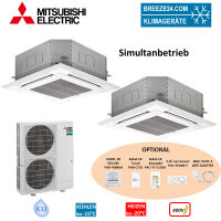 Mitsubishi Electric Set 2 x PLA-M100EA + Blende PLP-6EA +...
