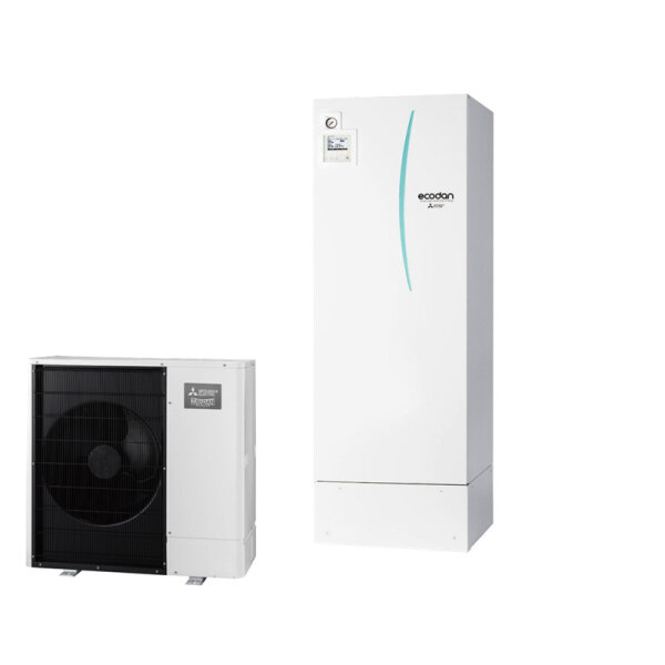 Mitsubishi Electric Set 5.25 PUD-SHWM140YAA + EHST30D-YM9D Wärmepumpe + Speichermodul 14,0 kW 300 L