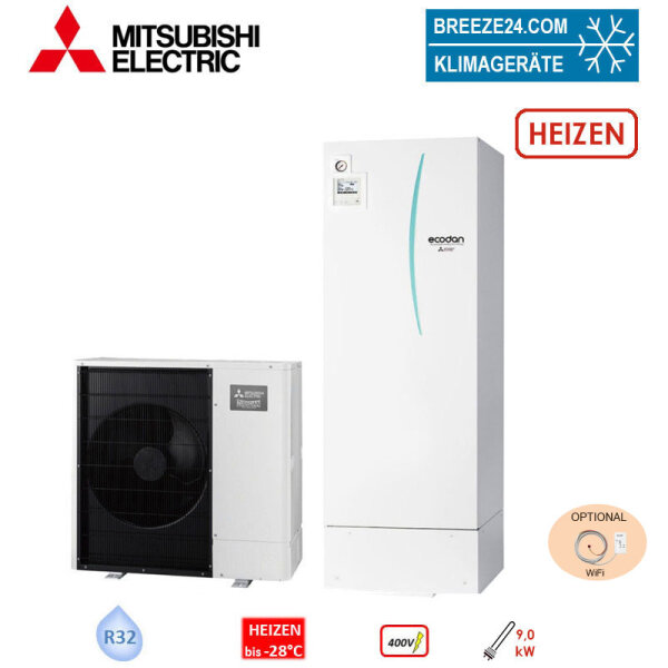 Mitsubishi Electric Set 6.17 PUD-SWM100YAA + EHST30D-YM9D Wärmepumpe + Speichermodul 10 kW 300 L