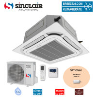 Sinclair Set 4-Wege-Deckenkassette ASC-18BI + Blende +...