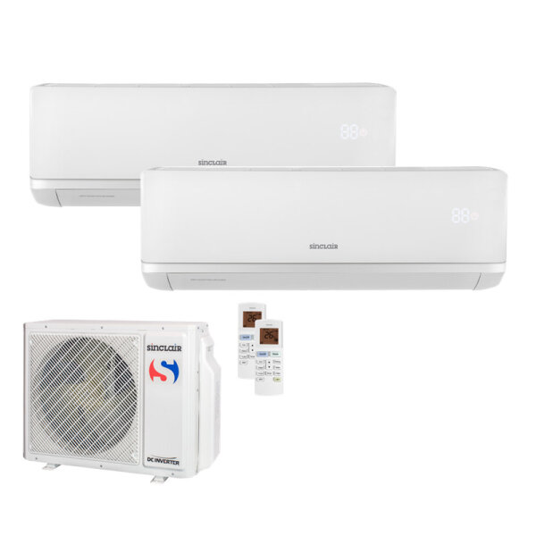 Sinclair Set 2 Wandgeräte RAY 3,2 KW 2 x SIH-12BIR3 + MV-E21BI2 R32 Klimaanlage