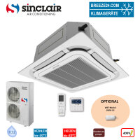 Sinclair Set 4-Wege-Deckenkassette ASC-60BI2 + Blende +...