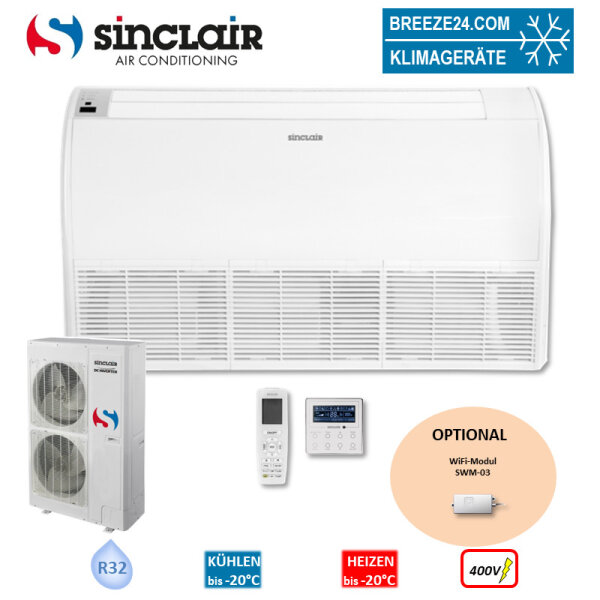 Sinclair Set Truhengerät ASF-60BI2 + ASGE-60BI2-3 16,0 kW Raumgröße 160 - 170 m² | R32 | 400V