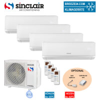 Sinclair Set 4 Wandger&auml;te RAY 2,7 kW 4 x SIH-09BIR +...