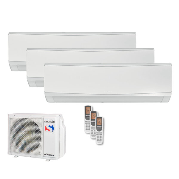 Sinclair Set 3 Wandgeräte KEYON 2,7/3,2 kW 2 x SIH-09BIK + SIH-12BIK + MV-E24BI2 WiFi | R32