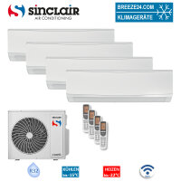 Sinclair Set 4 Wandgeräte KEYON WiFi 2,7/3,2/4,6 kW...