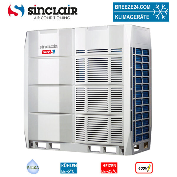 Sinclair SDV5-900EAM Außengerät VRF 90,0 kW 400V für 53 Innengeräte