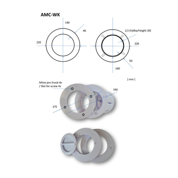 Sinclair AMC-WK Wanddruchführung Set für Sinclair Mobile Geräte