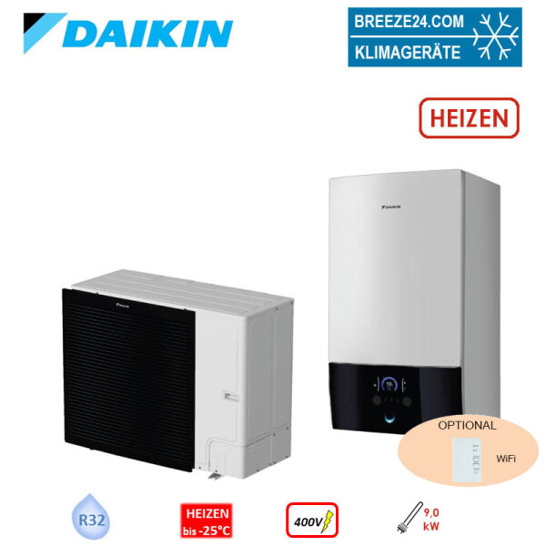 Daikin Altherma 3 R M Set ERLA11DW1 11kW + EBBH11D9W Wärmepumpe+Hydromodul Heizen Heizstab 9kW 400V