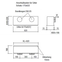 Penka kanaladapter SAK-S1- IB 175625x2d12 für Gitter...