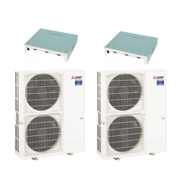 Mitsubishi Electric CU-ZRP38C 2 x PUHZ-ZRP200YKA + PAC-IF013 + PAC-SIF013 Kaskade für RLT 38kW 400V