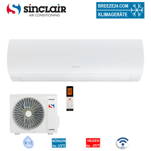 Sinclair Set Wandgerät TERREL SIH-18BIT2W + SOH-18BIT weiß 5,2 kW | Raumgröße 50 - 55 m² | WiFi