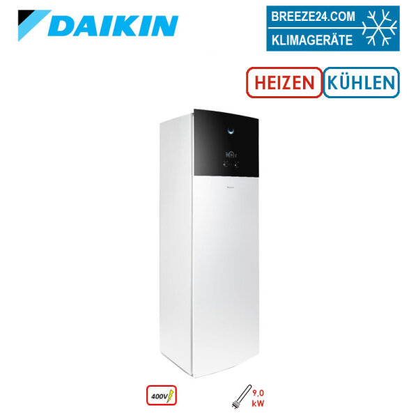 Daikin Altherma 3 R F EBVX11S23D9W Hydrobox mit Speicher 230 L + Heizstab 9 kW Heizen + Kühlen 400V