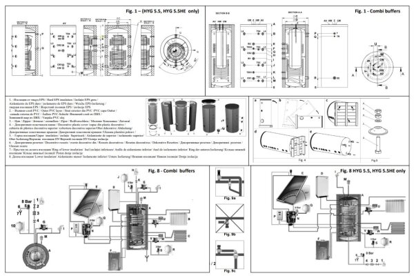 TESY V 1500 120 EV 300 55 C Puffertank + Trinkwassertank 1500 L - 300 L