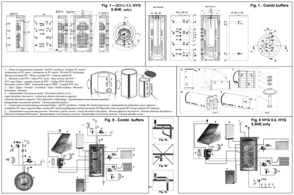 TESY V 12 S 1500 120 EV 300 55 C Puffertank + Trinkwassertank 1500 L - 300 L