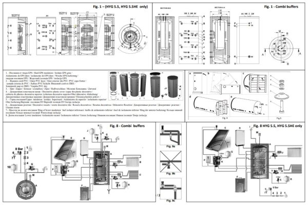 TESY V12/8 S2 1500 120EV 300 55C Puffertank + Trinkwassertank 1500 L - 300 L