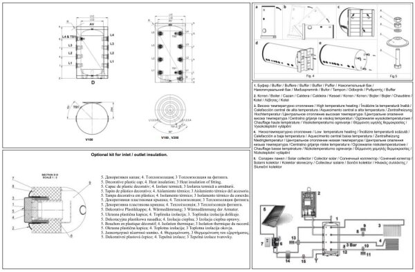 TESY EV 2x6 2x13 S2 500 75 HP Wassertank 500 L mit 2 doppelten Niedertemperatur-Wärmetauscher