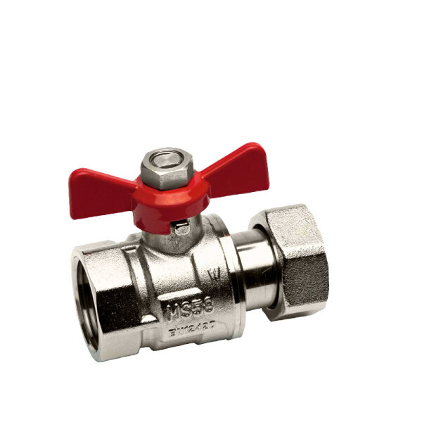 Wesa Absperrventil 1" KHHM2525IVFGP Kugelhahn 1" x 1" mit Überwurfmutter