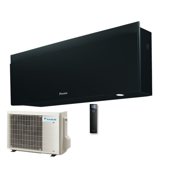 Daikin Set FTXJ25AB + RXJ25A WiFi Emura Wandgerät Mattschwarz + Außengerät 2,5 kW 1 Raum 25 - 30 m²