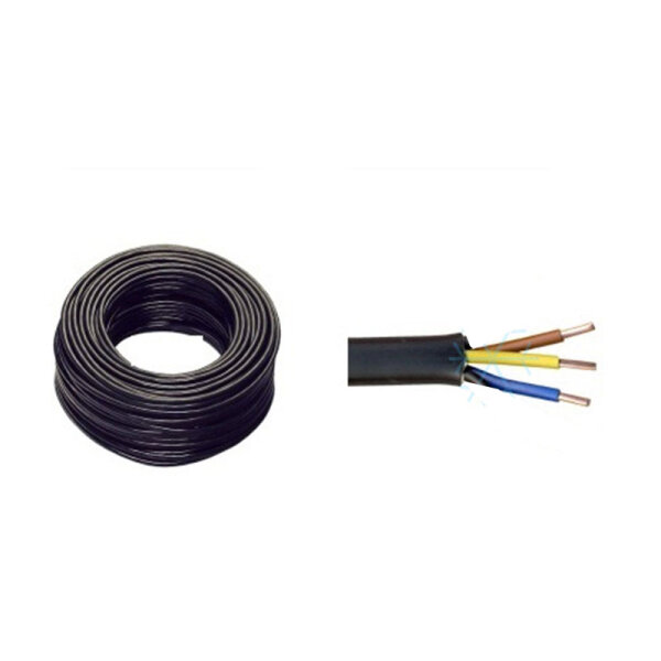NYY-J 3 x 4,0 mm² Erdkabel Schwarz Elektroleitung