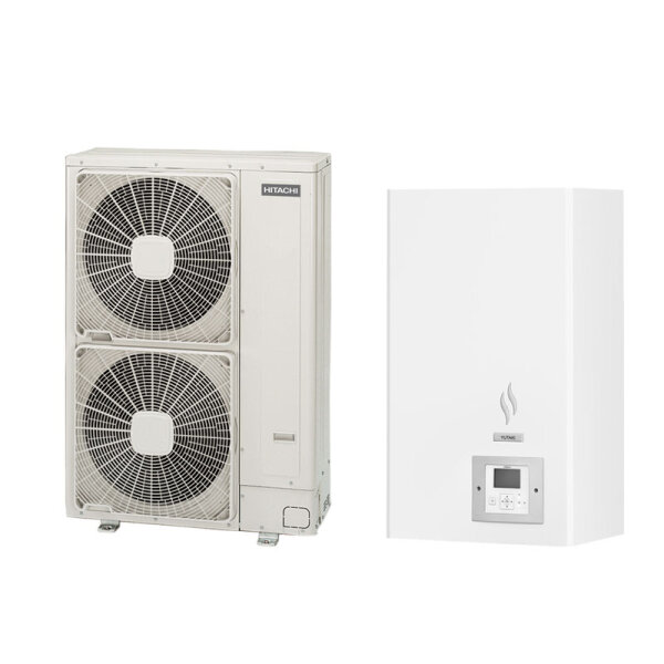 Hitachi Wärmepumpen Set YUTAKI S 24,0 kW RAS-10WHNPE + RWM-10.0N1E - Außengerät + Hydromodul 400 V