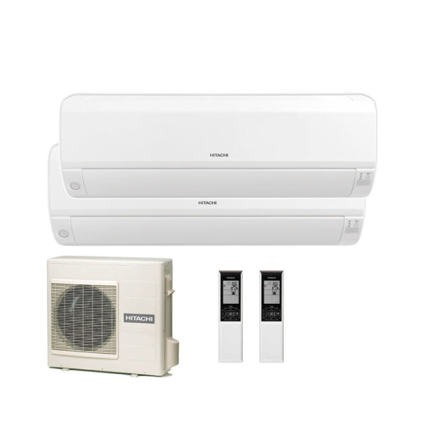 Hitachi Set 2 x Wandgeräte Performance 2,0 kW RAK-18RPE + RAM-40NP2E R32 Klimaanlage