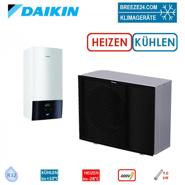 Daikin Altherma 3 H MT W Set EPRA10EW1 10,0 kW + ETBX12E9W Wärmepumpe + Hydromodul mit Heizstab 9 kW
