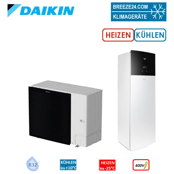 Daikin Altherma 3 R F Set ERLA14DW1 + EBVX16S23D9W Wärmepumpe + Hydromodul mit Speicher 230L HS 9 kW