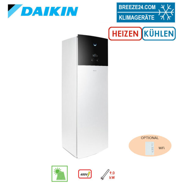 Daikin Altherma 3 R F EBVH16S23D9W Hydrobox mit Speicher 230 L und Heizstab 9 kW Heizen+Kühlen 400V