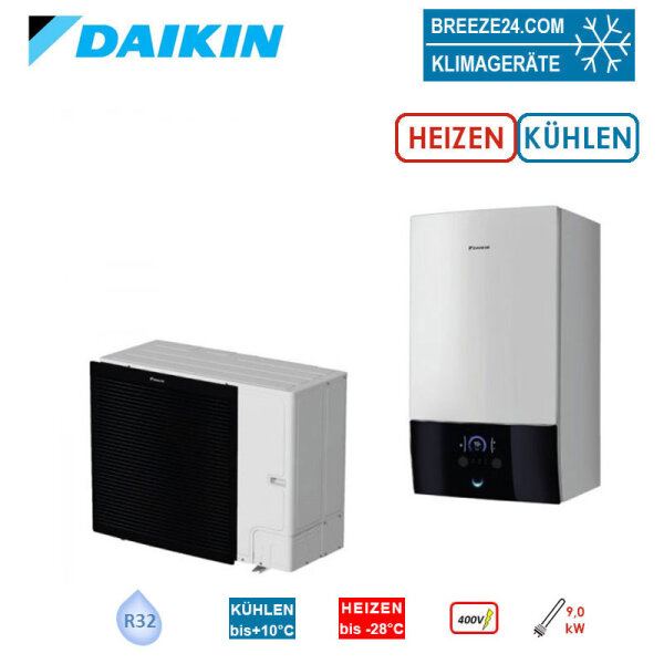 Daikin Altherma 3 R W Set ERLA11DW1 11 kW + EBBX11D9W Wärmepumpe + Hydromodul mit Heizstab 9 kW