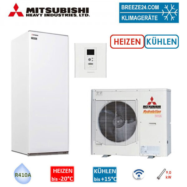 Mitsubishi Heavy Hydrolution Set FDCW100VNX-A + HMA100-S Wärmepumpe + Hydromodul/Speicher 180L R410A