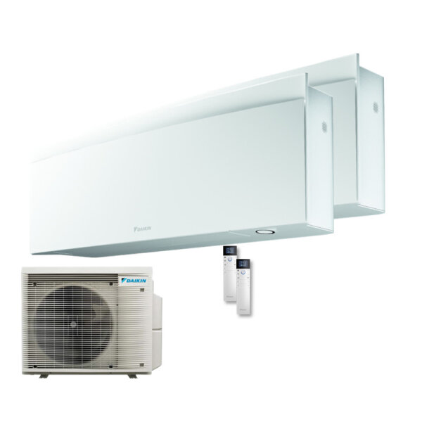 Daikin Set 2 Wandgeräte Emura WiFi 2,4 kW 2 x FTXJ25AW + Außengerät 2MXM50A2V1B(9/8)R32 Klimaanlage