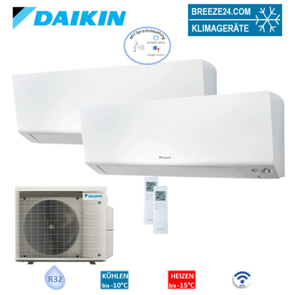 Daikin Set 2 Wandgeräte Perfera WiFi FTXM50A + 4MXM80A9 5,0 kW R32 Klimaanlage