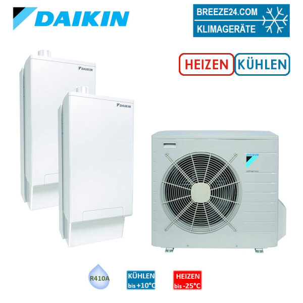 Daikin Altherma R Hybrid Wärmepumpen Set EVLQ08CV3 + EHYHBX08AV32 + EHYKOMB33AA2 8,0 kW