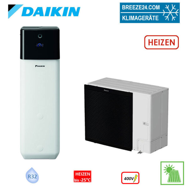 Daikin Altherma 3 R ECH2O Set ERLA14DW1 + EBSH16P50D Wärmepumpe + Hydromodul mit Speicher 500 Liter