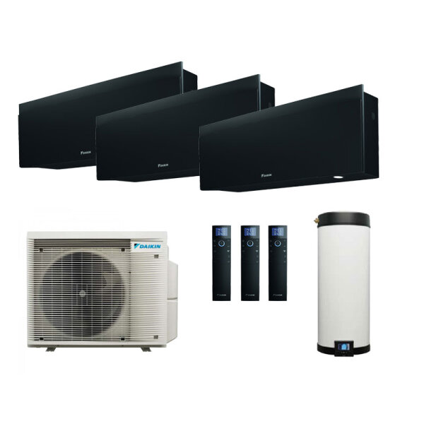 Daikin 4MWXM52A9 Multi+ Set 3 x Emura Wandgeräte WiFi FTXJ20AB  + Warmwassertank 90L EKHWET90BV3